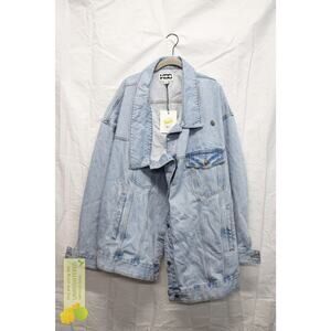 KBB by Kahlana Women's The Denim Jacket Light Wash 4X